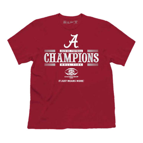 Shop Alabama Crimson Tide 2020 SEC Champions NCAA Football Red T-Shirt - Sporting Up