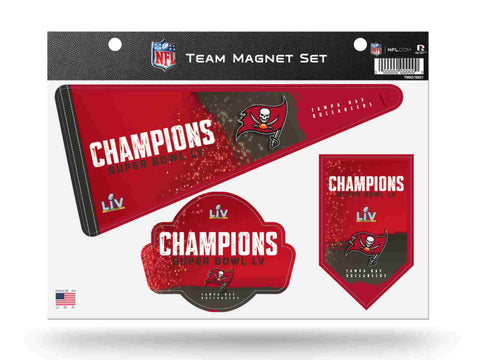 Tampa Bay Buccaneers 2020-2021 Super Bowl LV Champions Magnet Set (3 Pack) - Sporting Up