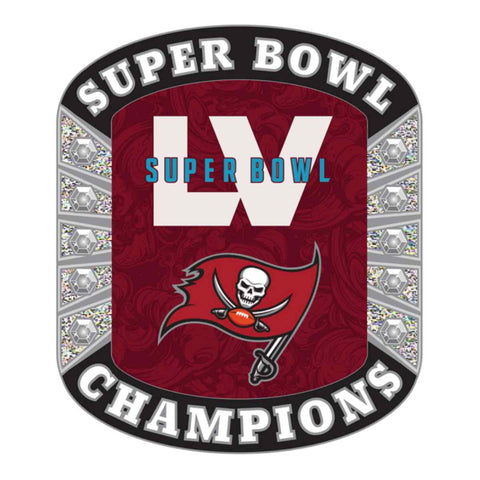 Tampa Bay Buccaneers 2020-2021 Super Bowl LV Champions Aminco Diamond Pin - Sporting Up