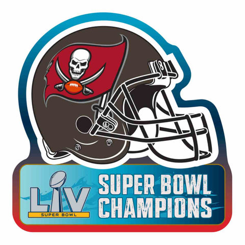 Shop Tampa Bay Buccaneers 2020-2021 Super Bowl LV Champions Aminco Helmet Magnet - Sporting Up