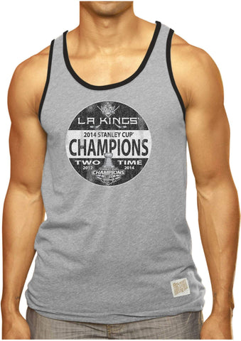 Los Angeles Kings Retro Brand 2014 NHL Stanley Cup Champions 2 Times Tank Top - Sporting Up
