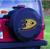 Anaheim Ducks HBS Black Vinyl Fitted Spare Car Tire Cover - Sporting Up