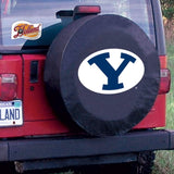 BYU Cougars HBS Black Vinyl Fitted Spare Car Tire Cover - Sporting Up