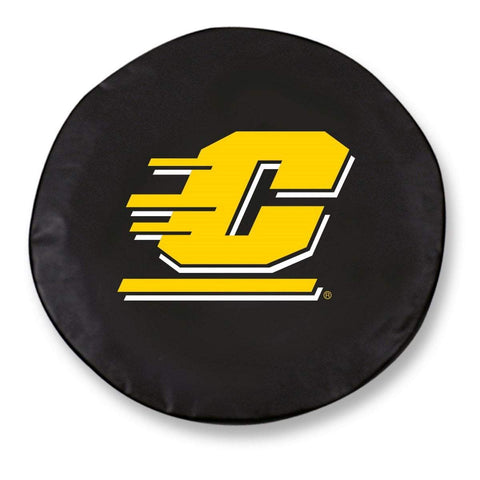 Central Michigan Chippewas HBS Black Vinyl Fitted Car Tire Cover - Sporting Up