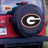 Georgia Bulldogs HBS "G"Black Vinyl Fitted Spare Car Tire Cover - Sporting Up