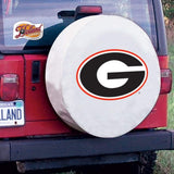 Georgia Bulldogs HBS "G"White Vinyl Fitted Spare Car Tire Cover - Sporting Up