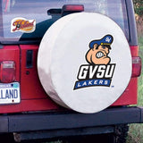 Grand Valley State Lakers HBS White Vinyl Fitted Car Tire Cover - Sporting Up