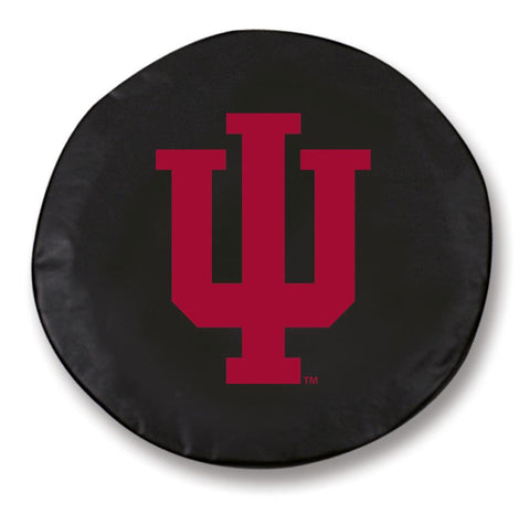 Indiana Hoosiers HBS Black Vinyl Fitted Spare Car Tire Cover - Sporting Up