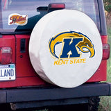 Kent State Golden Flashes HBS White Vinyl Fitted Car Tire Cover - Sporting Up