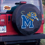 Memphis Tigers HBS Black Vinyl Fitted Spare Car Tire Cover - Sporting Up