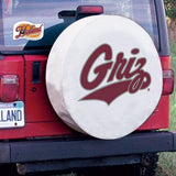 Montana Grizzlies HBS White Vinyl Fitted Spare Car Tire Cover - Sporting Up