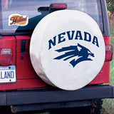 Nevada Wolfpack HBS White Vinyl Fitted Spare Car Tire Cover - Sporting Up