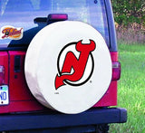 New Jersey Devils HBS White Vinyl Fitted Spare Car Tire Cover - Sporting Up