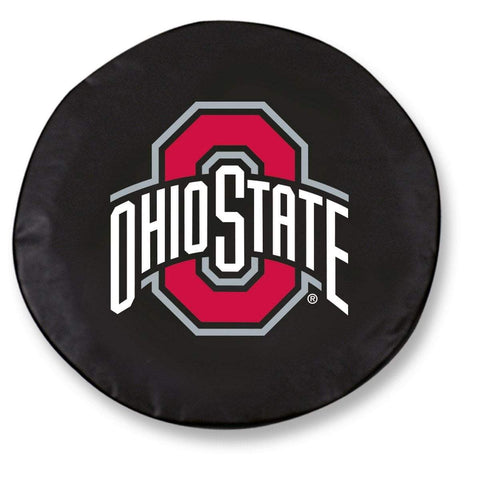 Ohio State Buckeyes HBS Black Vinyl Fitted Spare Car Tire Cover - Sporting Up