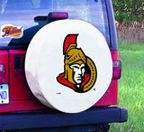 Ottawa Senators HBS White Vinyl Fitted Spare Car Tire Cover - Sporting Up