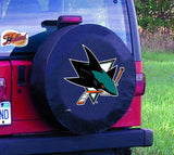 San Jose Sharks HBS Black Vinyl Fitted Spare Car Tire Cover - Sporting Up