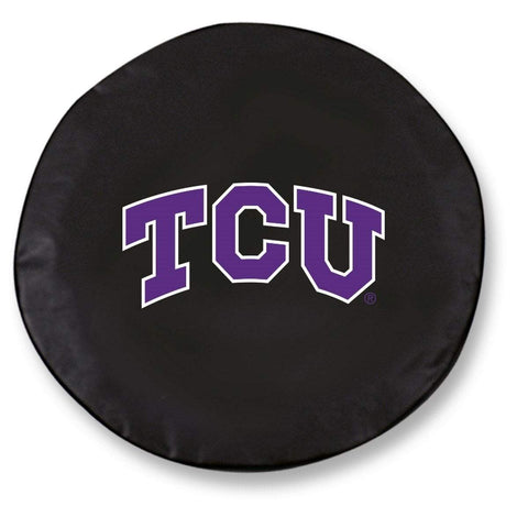 TCU Horned Frogs HBS Black Vinyl Fitted Spare Car Tire Cover - Sporting Up