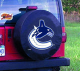 Vancouver Canucks HBS Black Vinyl Fitted Spare Car Tire Cover - Sporting Up