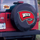 Western Kentucky Hilltoppers Black Vinyl Fitted Car Tire Cover - Sporting Up