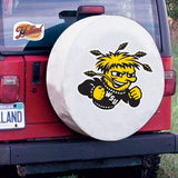 Wichita State Shockers HBS White Vinyl Fitted Car Tire Cover - Sporting Up