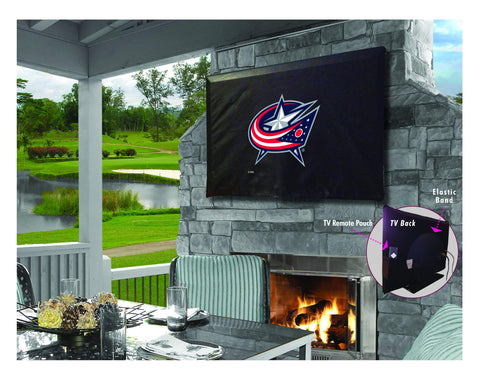 Shop Columbus Blue Jackets HBS Breathable Water Resistant Vinyl TV Cover - Sporting Up