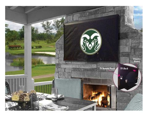 Shop Colorado State Rams Black Breathable Water Resistant Vinyl TV Cover - Sporting Up