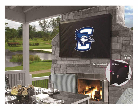 Creighton Bluejays HBS Black Breathable Water Resistant Vinyl TV Cover - Sporting Up