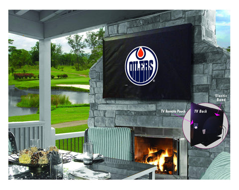Shop Edmonton Oilers HBS Breathable Water Resistant Vinyl TV Cover - Sporting Up