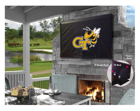 Shop Georgia Tech Yellow Jackets Breathable Water Resistant Vinyl TV Cover - Sporting Up