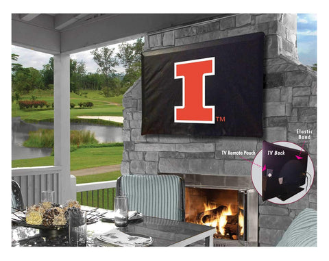 Shop Illinois Fighting Illini Breathable Water Resistant Vinyl TV Cover - Sporting Up