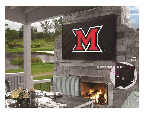 Shop Miami University Redhawks Breathable Water Resistant Vinyl TV Cover - Sporting Up
