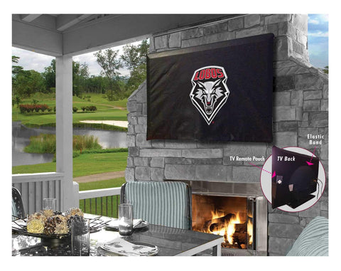 Shop New Mexico Lobos HBS Black Breathable Water Resistant Vinyl TV Cover - Sporting Up