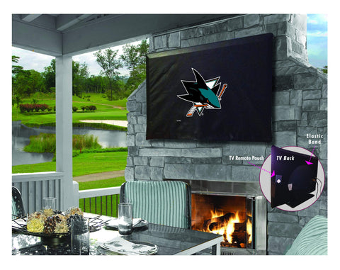 Shop San Jose Sharks HBS Breathable Water Resistant Vinyl TV Cover - Sporting Up