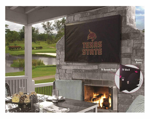 Shop Texas State Bobcats Black Breathable Water Resistant Vinyl TV Cover - Sporting Up
