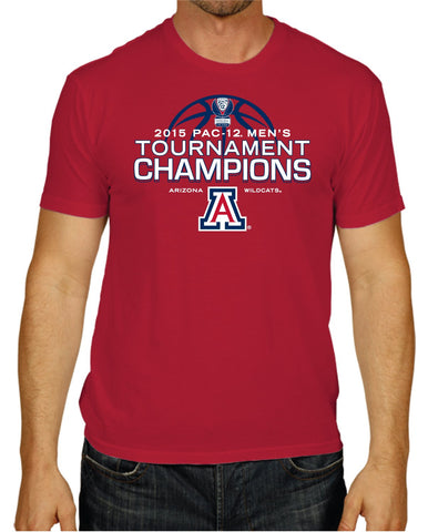 Arizona Wildcats 2015 Pac-12 Tournament Champions Locker Room Red T-Shirt - Sporting Up