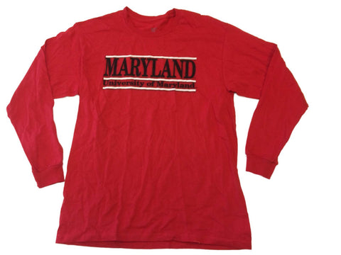 Magasinez le t-shirt rouge à manches longues et col rond Maryland Terrapins The Game (l) - Sporting Up