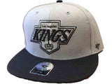 Los Angeles Kings 47 Brand Gray Black Hole Shot Fitted Hat Cap - Sporting Up
