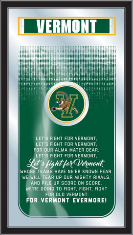 Vermont Catamounts Holland Bar Tabouret Co. Miroir Fight Song (26" x 15") - Sporting Up