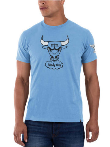 Chicago Bulls 47 Brand Periwinkle „Windy City“ Frozen Rope Slim T-Shirt – sportlich