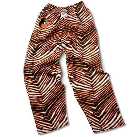 Baltimore orioles zubaz orange vit svart vintage stil zebra byxor - sportiga upp