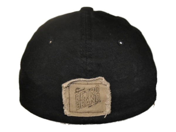 Boston Bruins Retro Brand Black Worn Vintage Style Flexfit Hat Cap ...