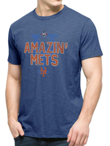 Achetez le t-shirt bleu scrum "amazin' mets" de la série mondiale 2015 des mets 47 de New York - Sporting Up