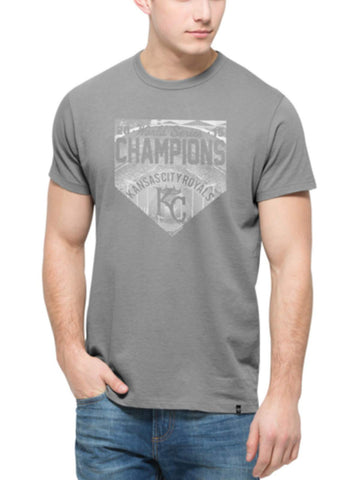 Camiseta gris del estadio de los campeones de la serie mundial 2015 de la marca Kansas City Royals 47 - Sporting Up
