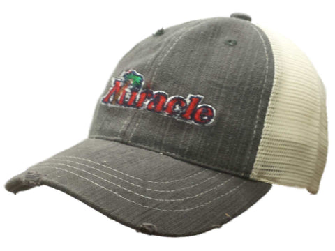 Shop Fort Myers Miracle Retro Brand Gray Worn Vintage Adj Snapback Mesh Hat Cap - Sporting Up