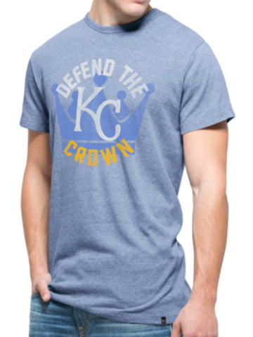 Kansas city royals 47 märkesblå försvar krona tri-blend tri-state t-shirt - sportig upp