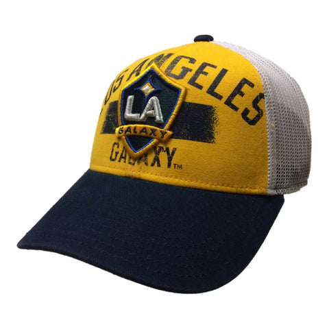 Los Angeles Galaxy Adidas Yellow Adj. Mesh Structured Snapback Baseball Hat - Sporting Up