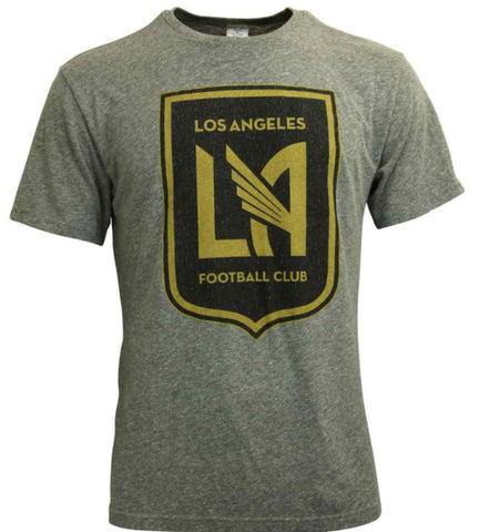Camiseta de manga corta de tres mezclas suave y desgastada gris adidas de Los Angeles FC mls - sporting up