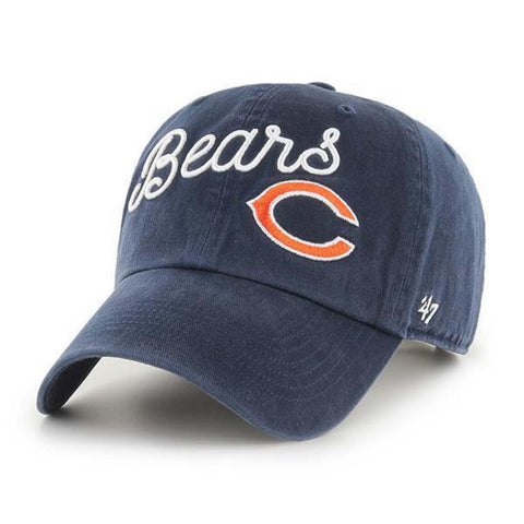 Compre el ajuste holgado Millie Clean Up Slouch azul marino para mujer de los Chicago Bears '47. Gorra con correa - Sporting Up