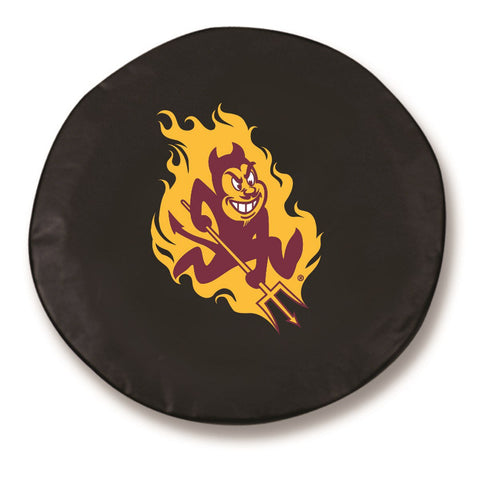 Arizona State Sun Devils HBS Autoreifenabdeckung aus schwarzem Vinyl – sportlich