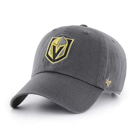 Shop Las Vegas Golden Knights 47 Brand Charcoal Gray Clean Up Adj. Slouch Hat Cap - Sporting Up